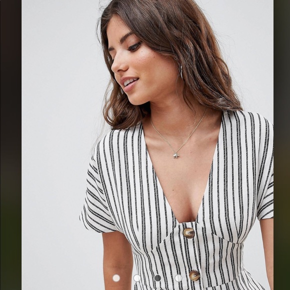 ASOS Casual Button Mini Dress - Picture 3 of 5